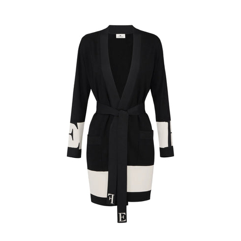 Elisabetta Franchi Cardigan Cardigan Donna lungo con cinta 40 - Francavilla Moda